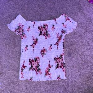 off the shoulder floral top